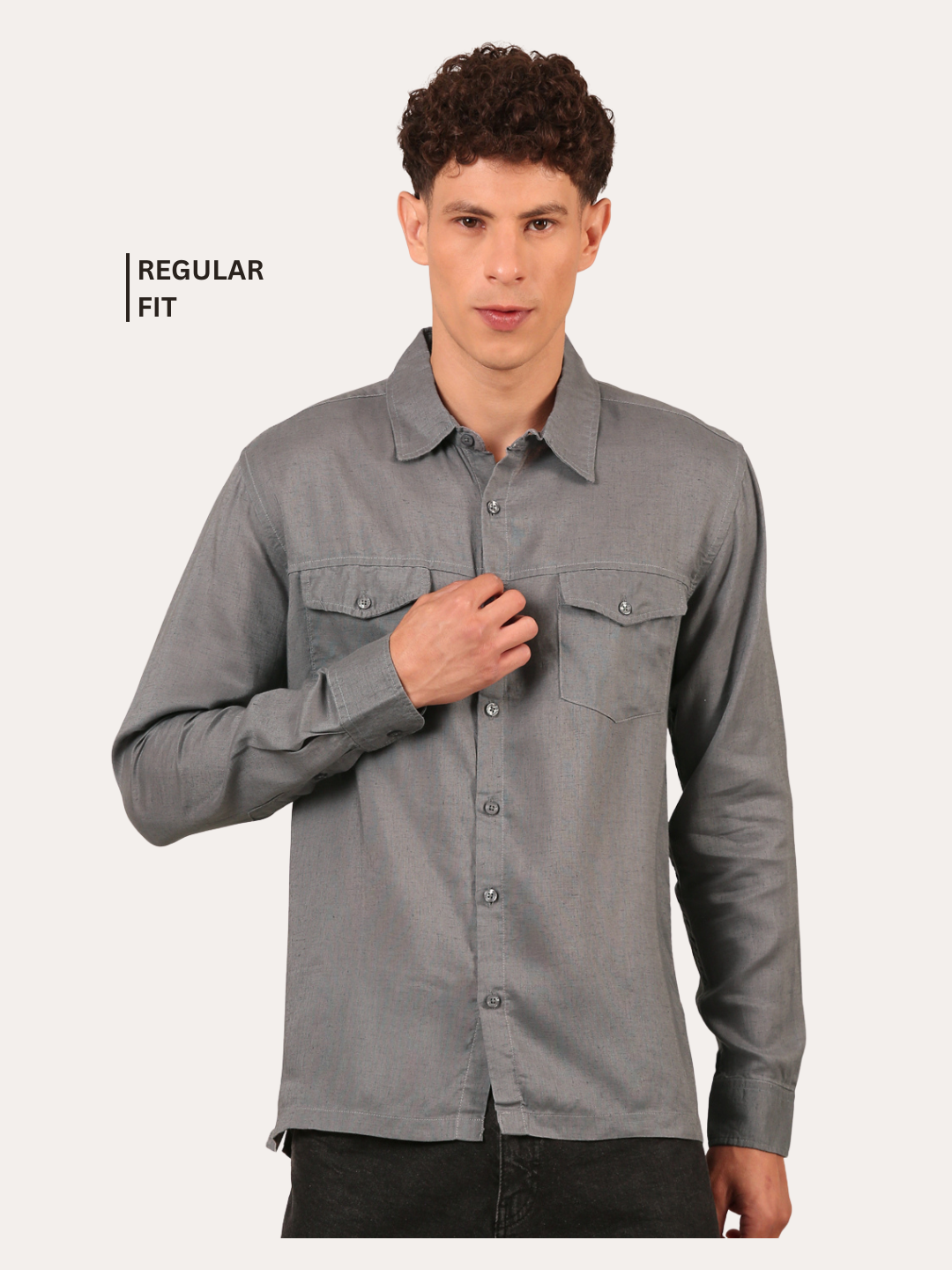Cotton Linen : Grey