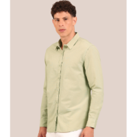 Cotton Jute Shirt: Sage Green