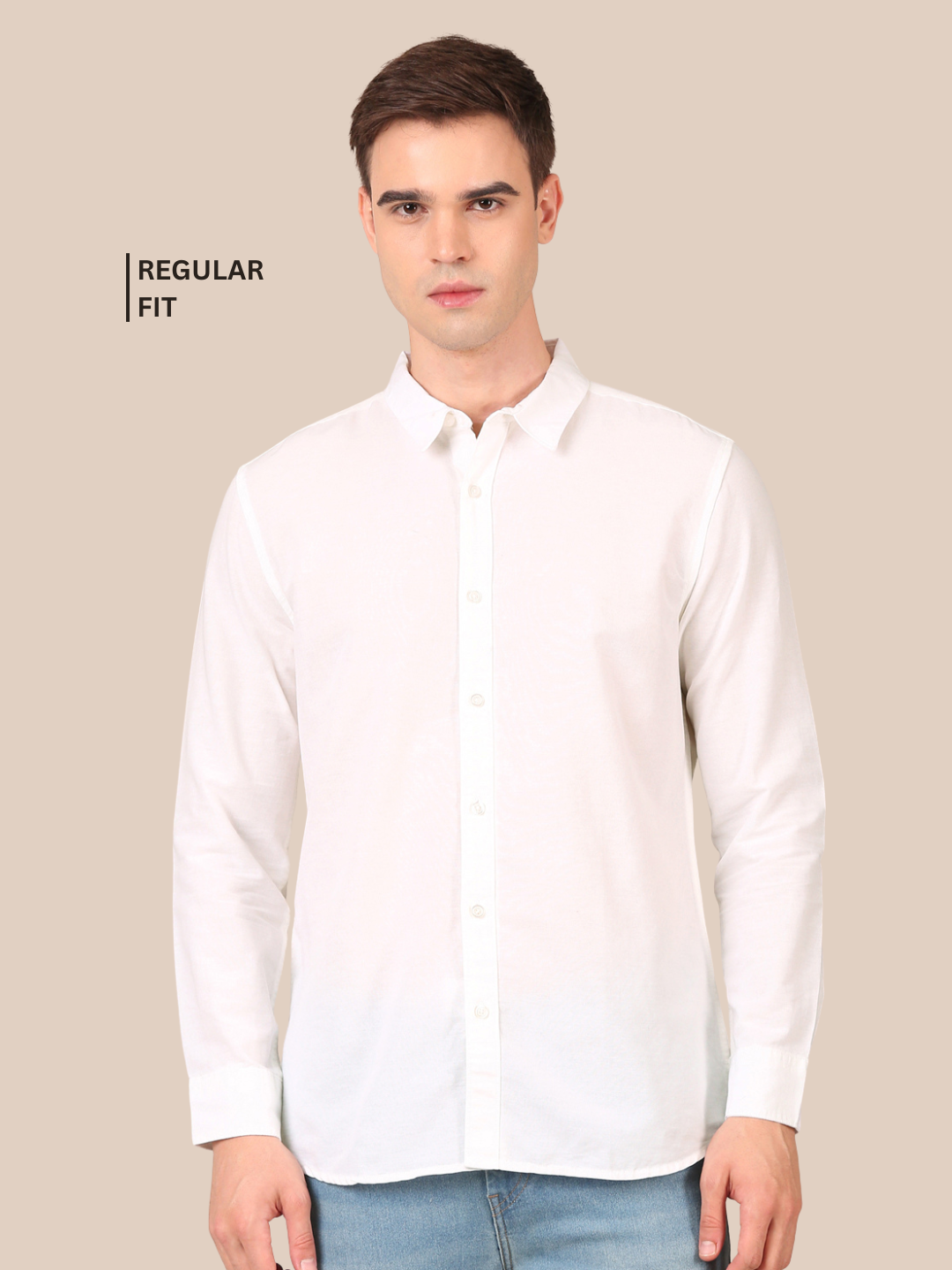 Cotton Jute Shirt: White