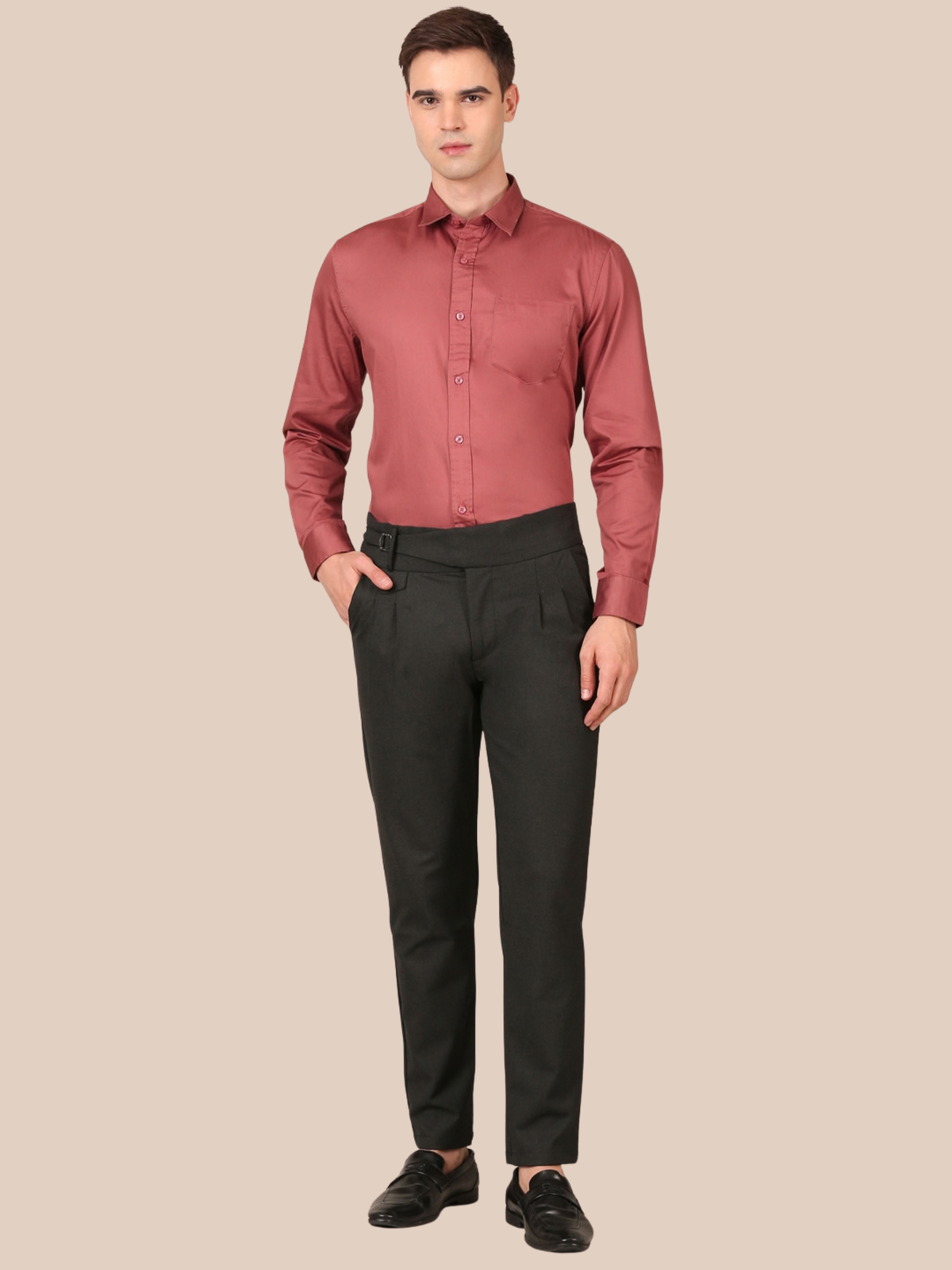 Cotton Gurkha Pant: Black