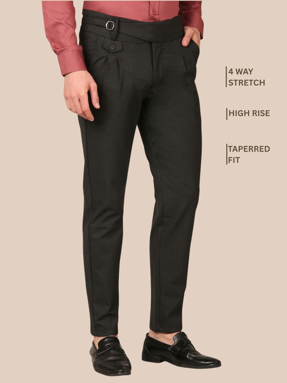 Cotton Gurkha Pant: Black