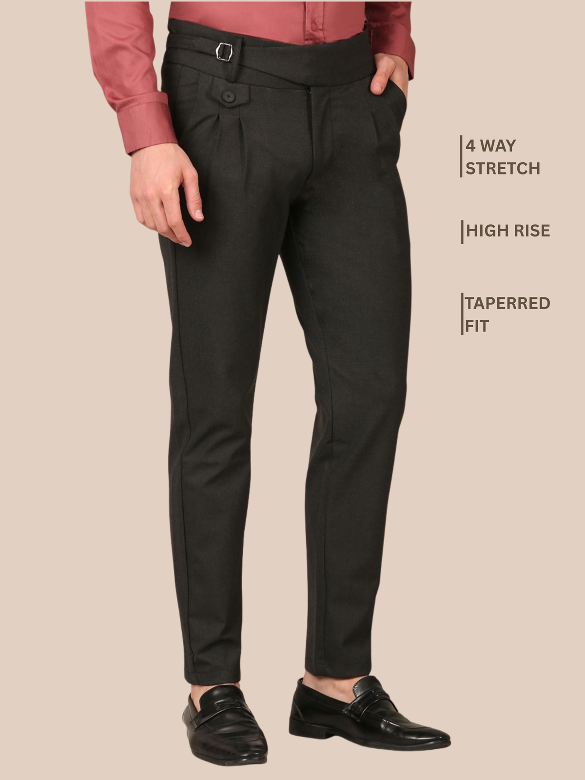 Cotton Gurkha Pant: Black