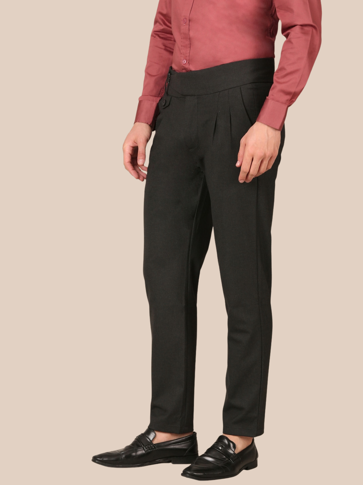 Cotton Gurkha Pant: Black