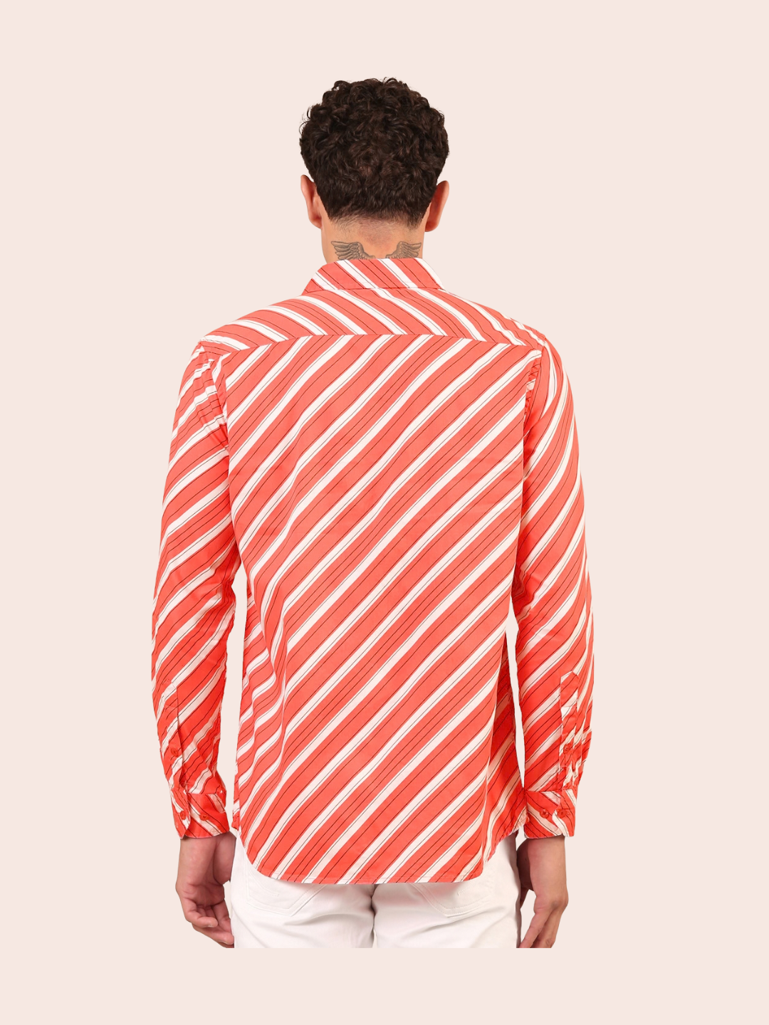 Cotton Shirt : Coral Red