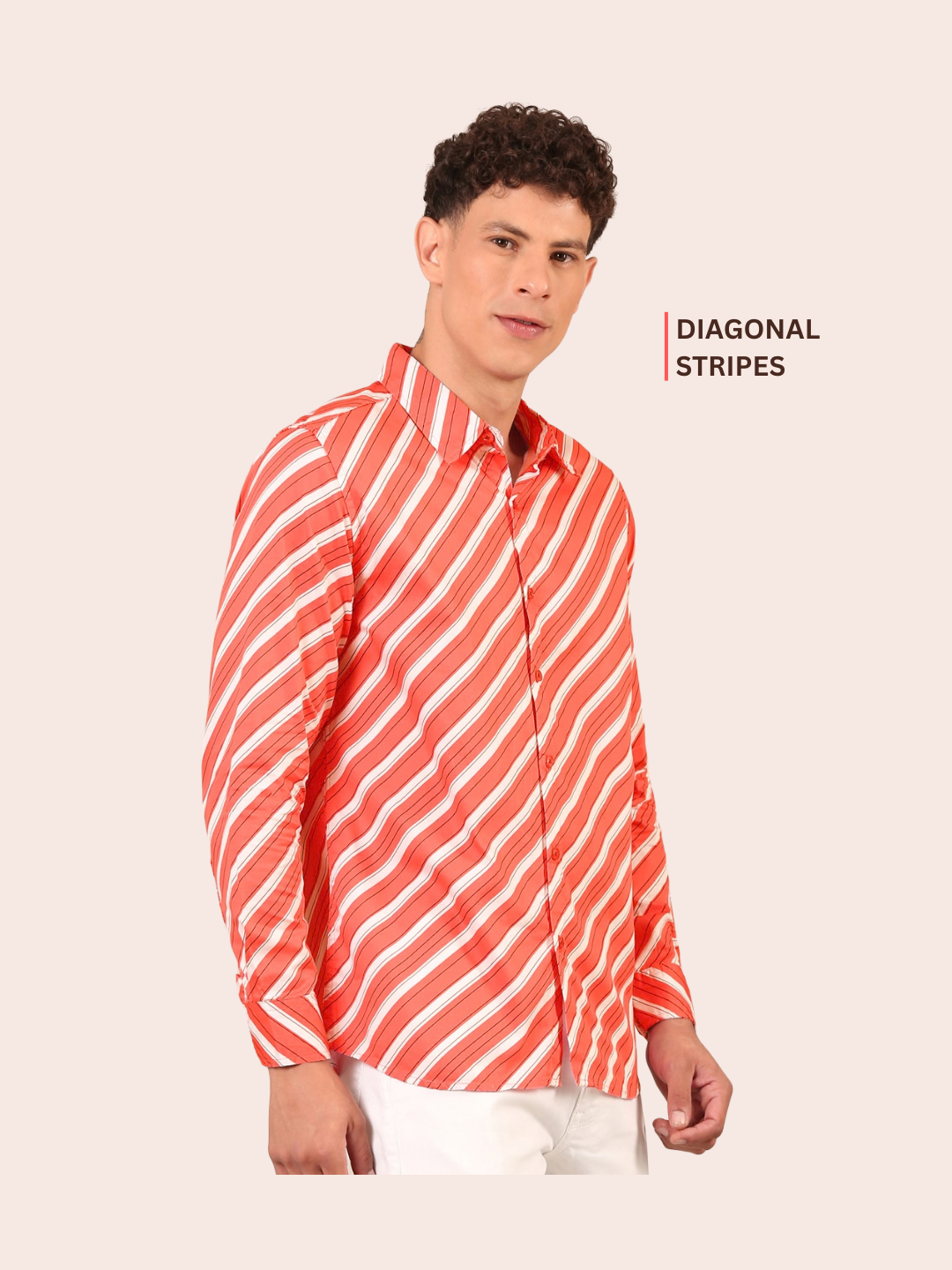 Cotton Shirt : Coral Red