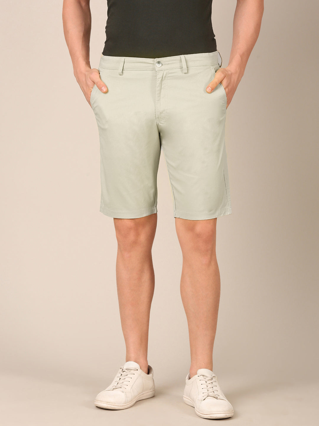 Cotton Smart Fit Shorts: Ivory