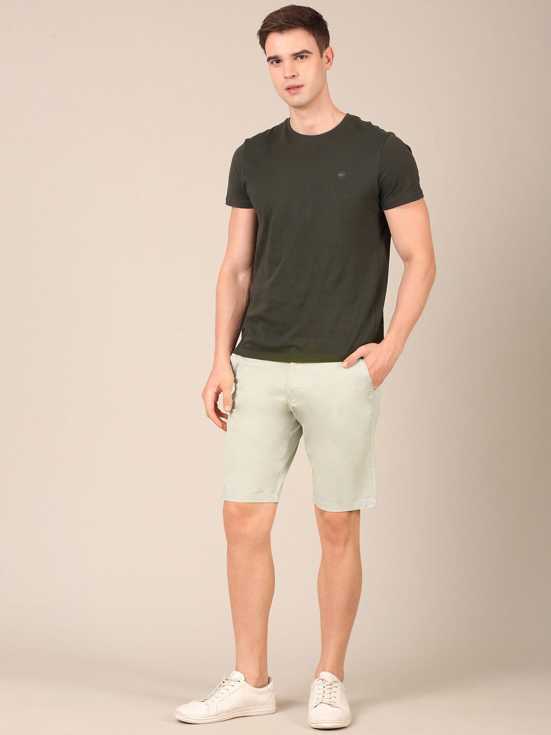Cotton Smart Fit Shorts: Ivory