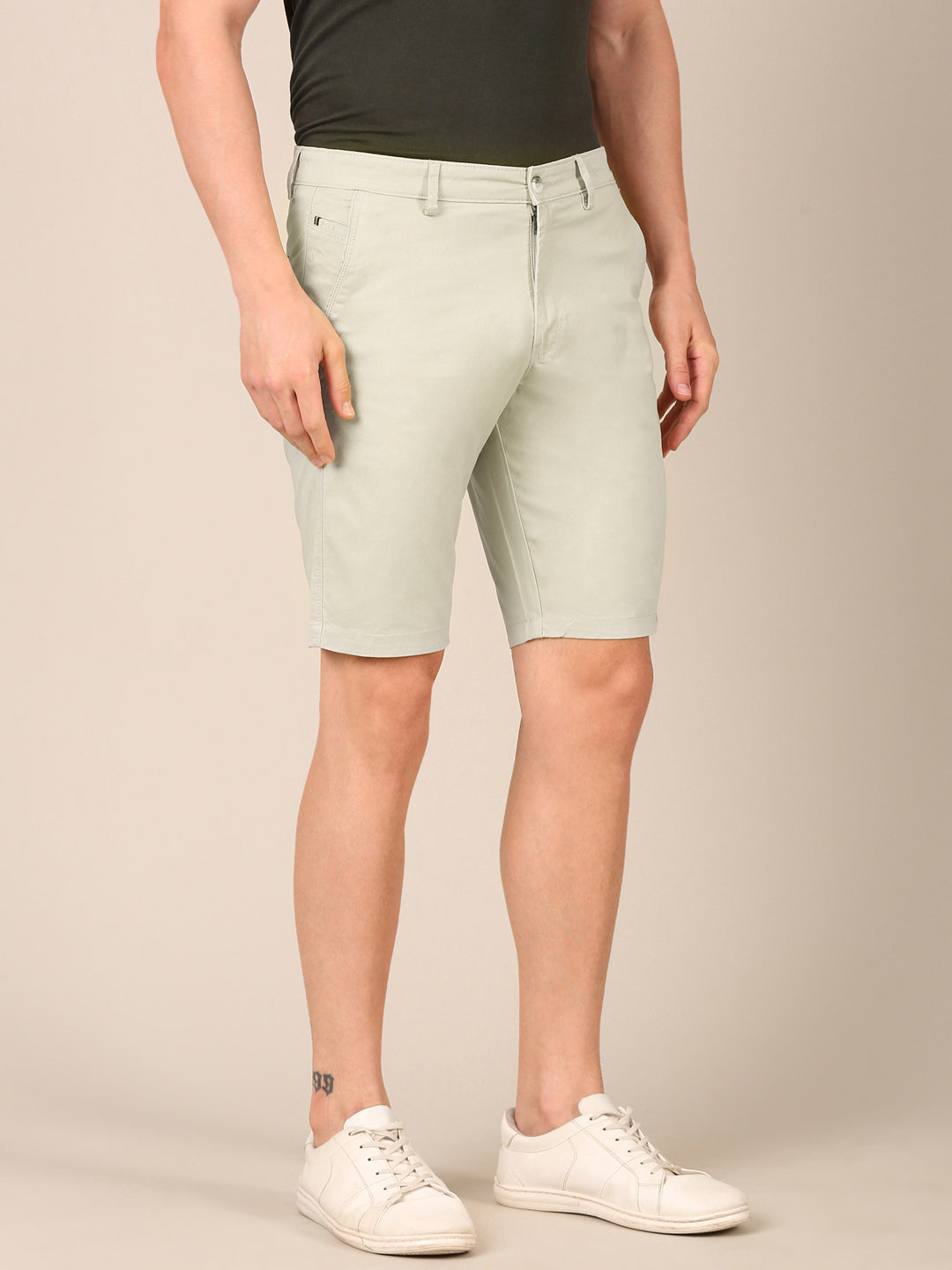 Cotton Smart Fit Shorts: Ivory