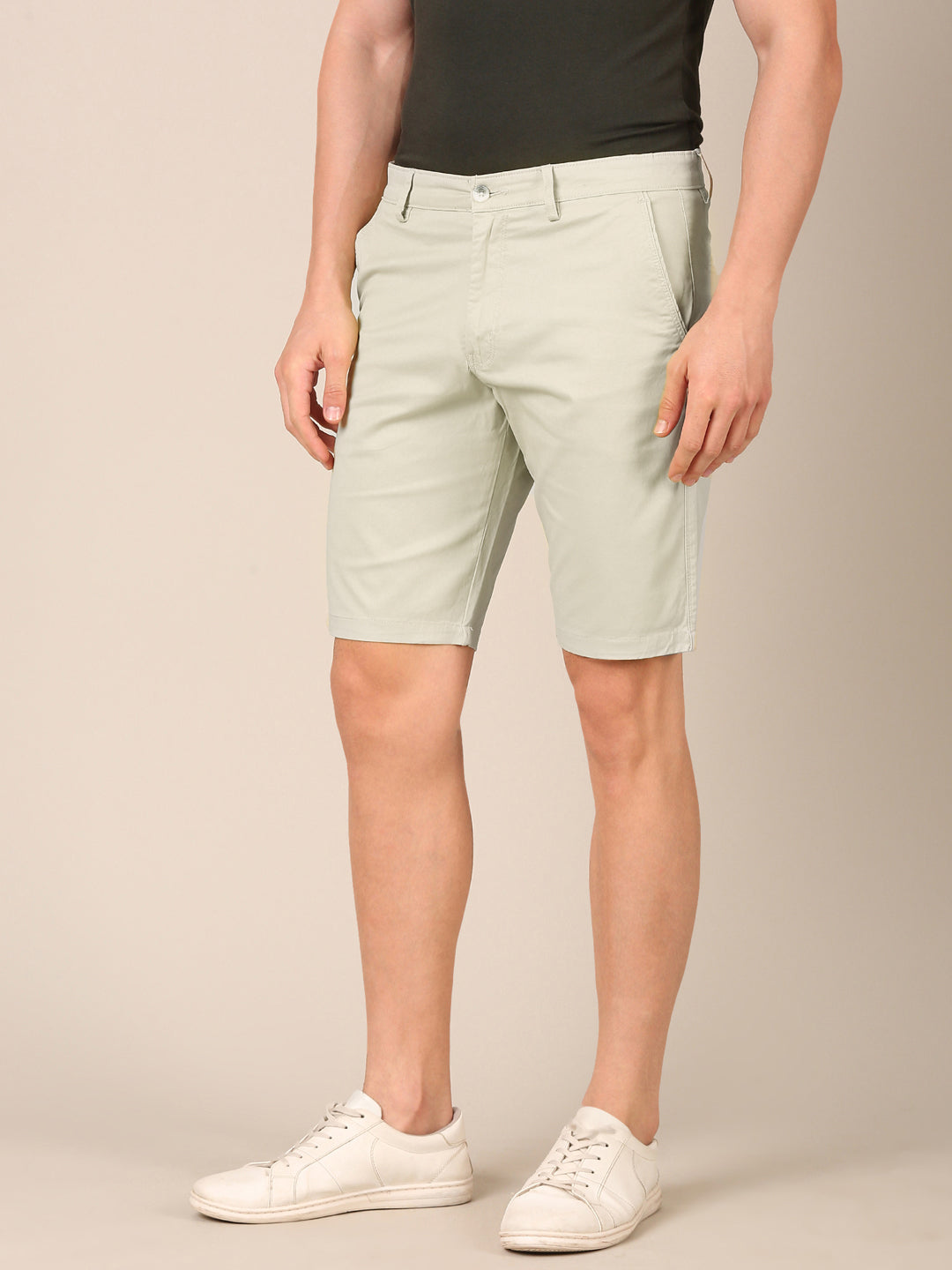 Cotton Smart Fit Shorts: Ivory