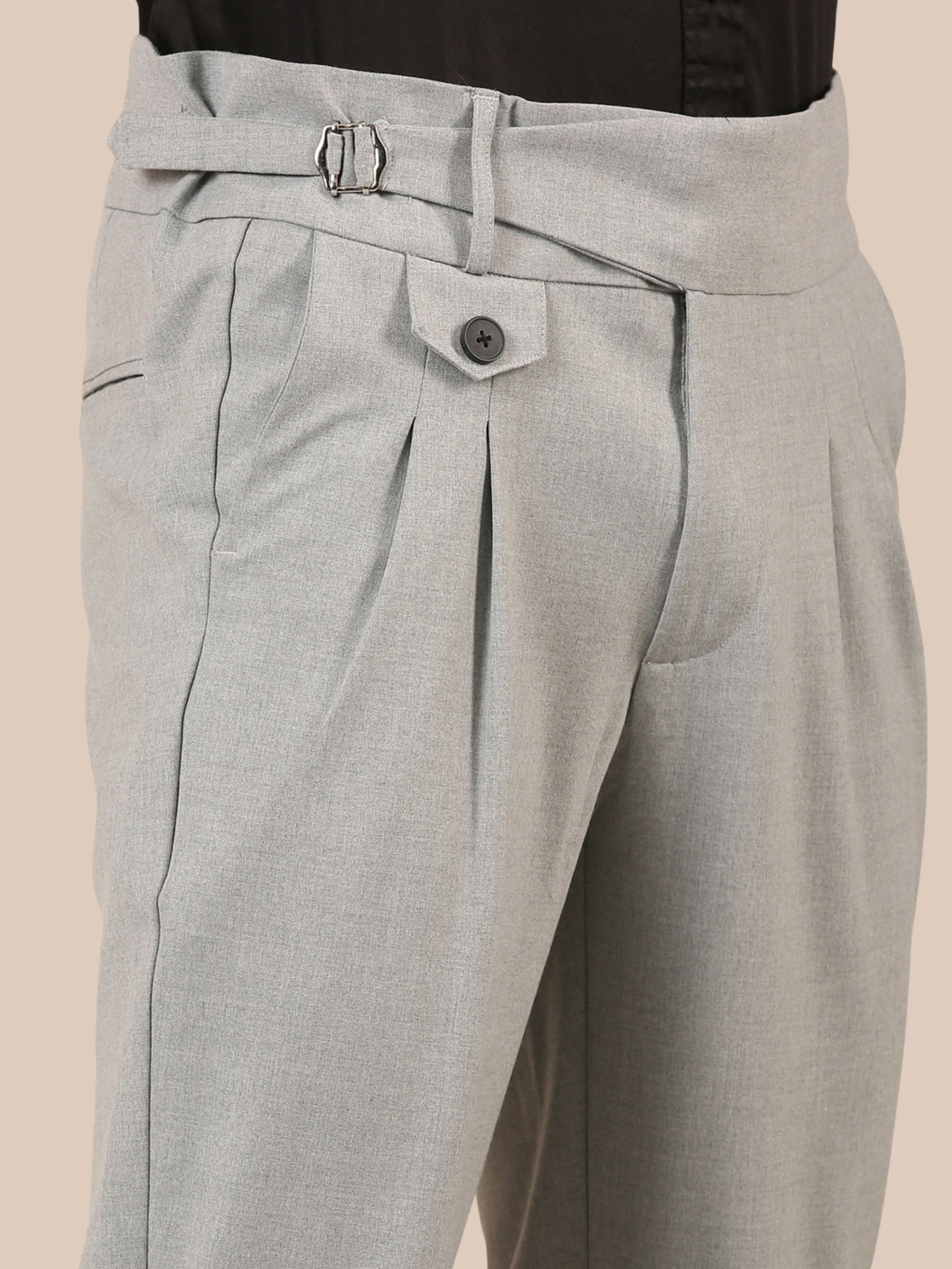 Cotton Gurkha Pant: Light Grey
