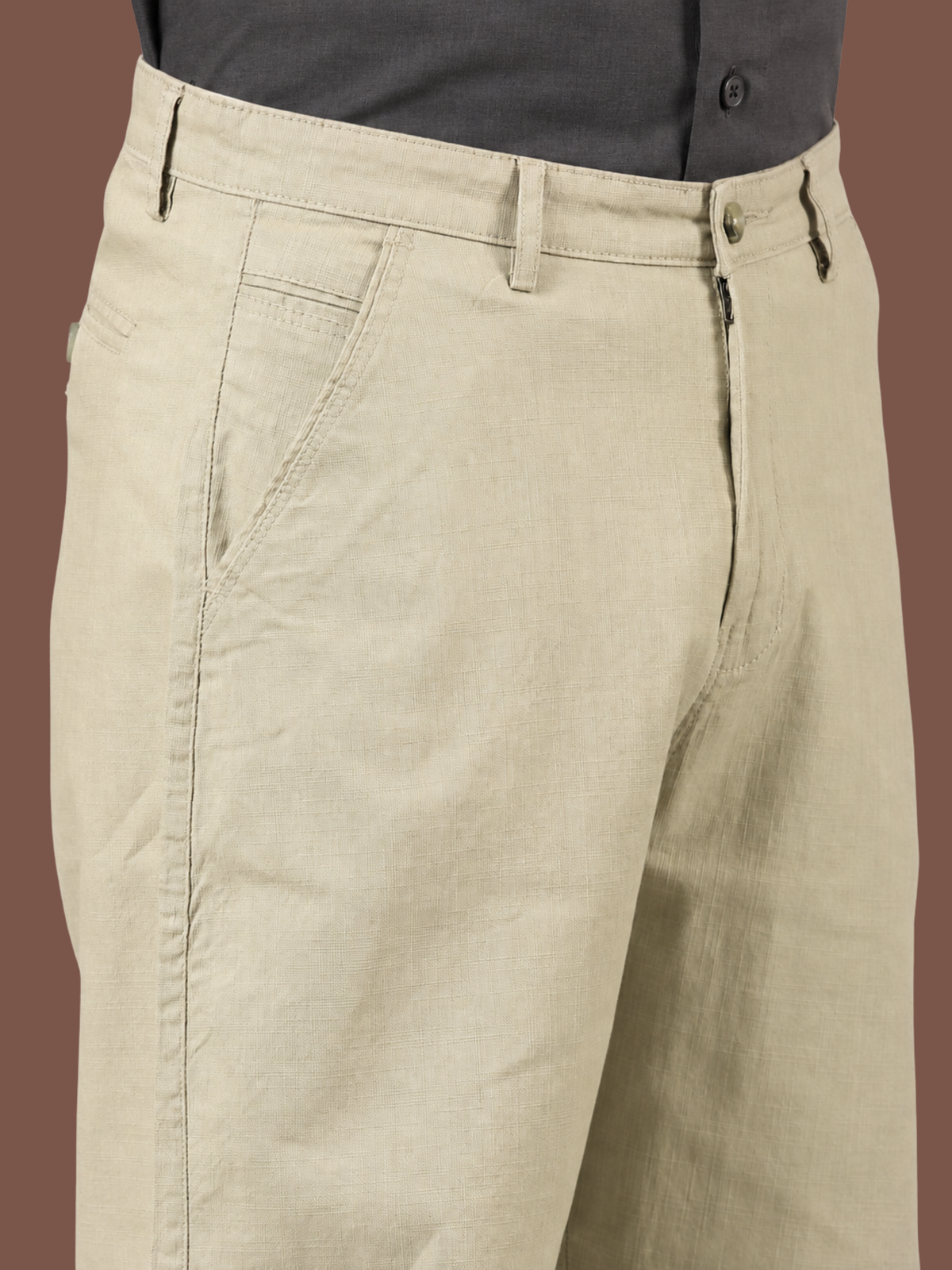 Linen Blend Baggy Pant: Sage Green
