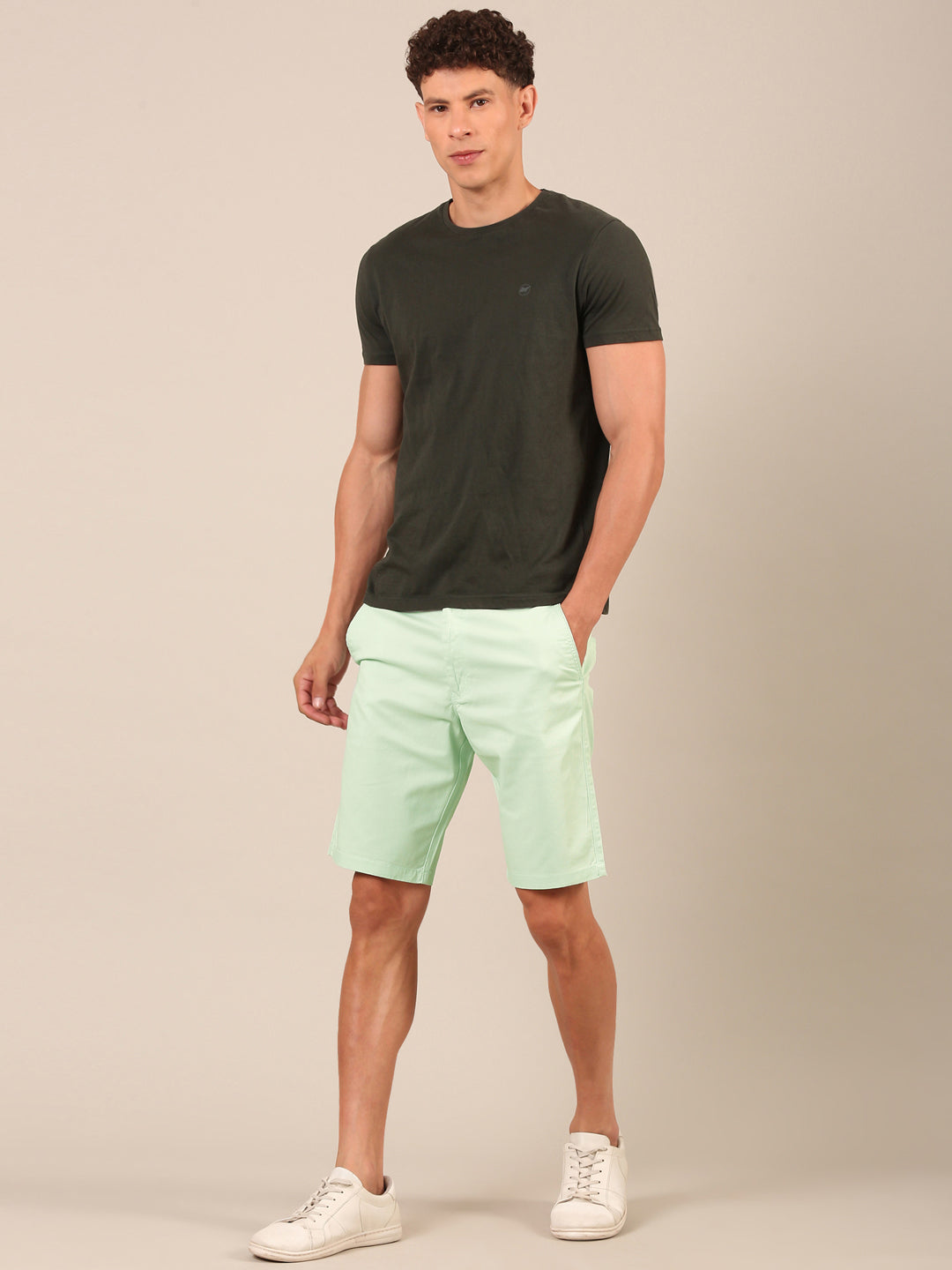 Cotton Smart Fit Shorts: Sea Mist
