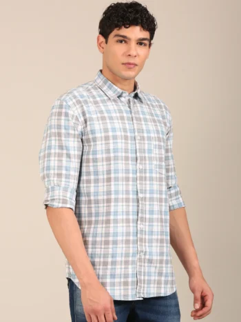 slim fit shirts online - powder blue