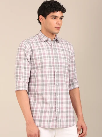 slim fit shirts men dusty rose Flashyn