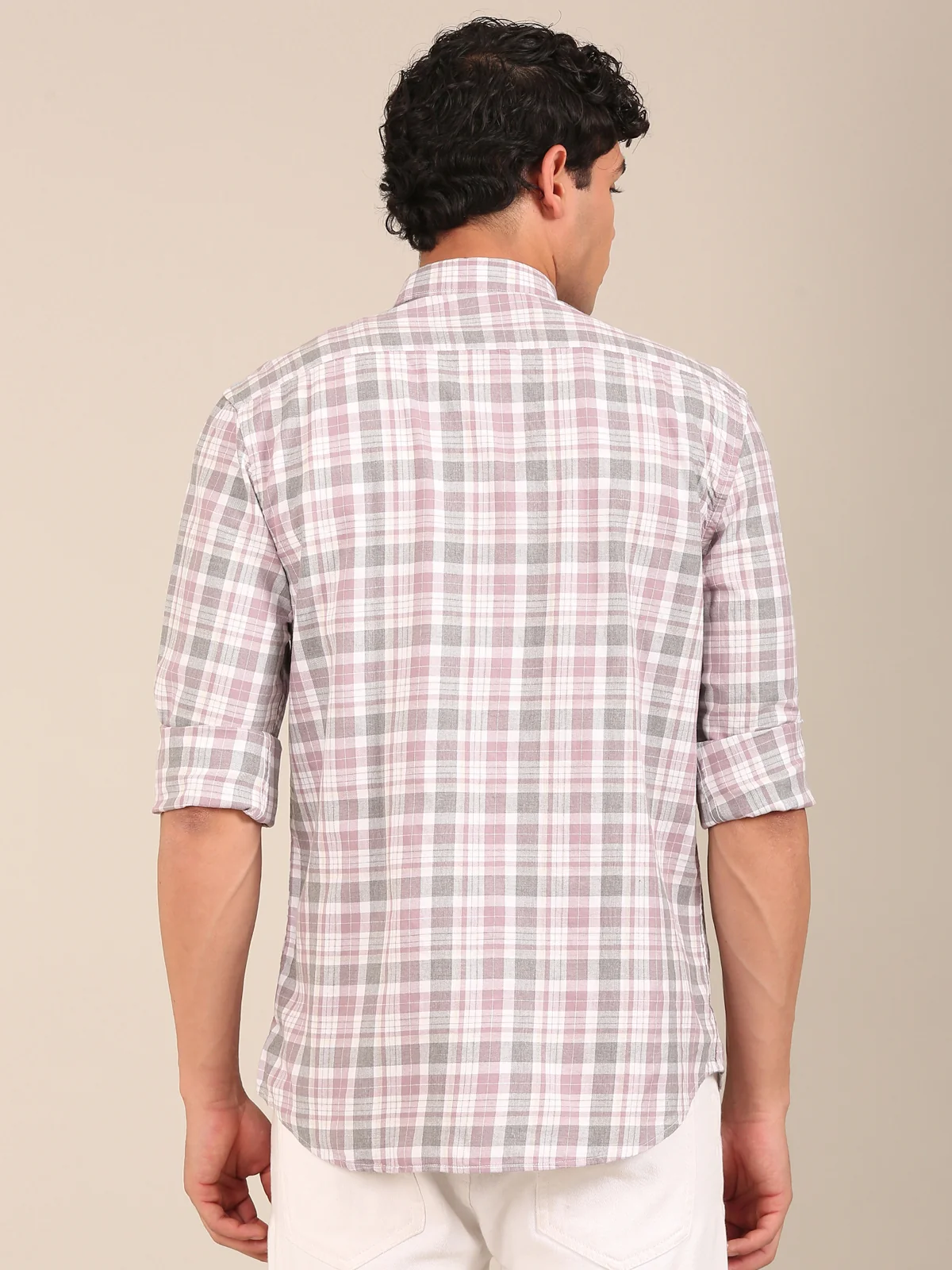 slim shirts for men in dusty rose Flashyn