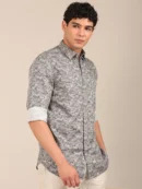 slim fit printed shirt for men